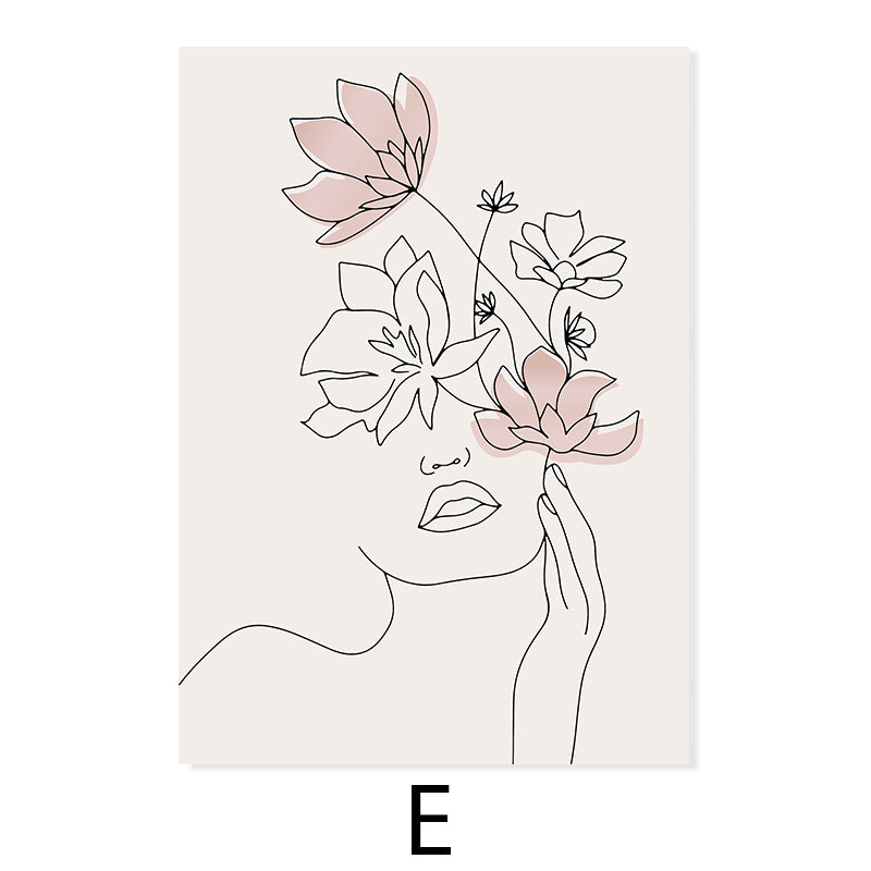 Elegant Peony Love Modern Oil Painting Poster