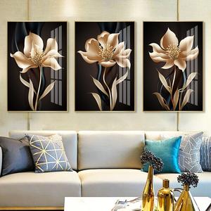 Living Room Decoration Painting Custom Sofa Background Wall Crystal Porcelain