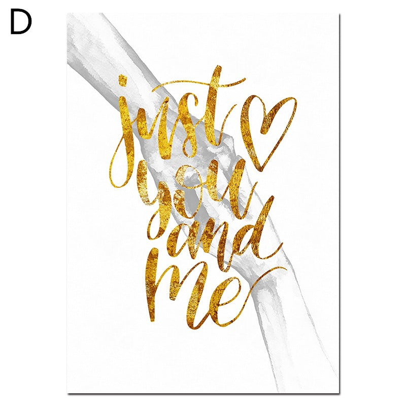 Black And White Sweet Love Canvas Painting Decorative Painting Core