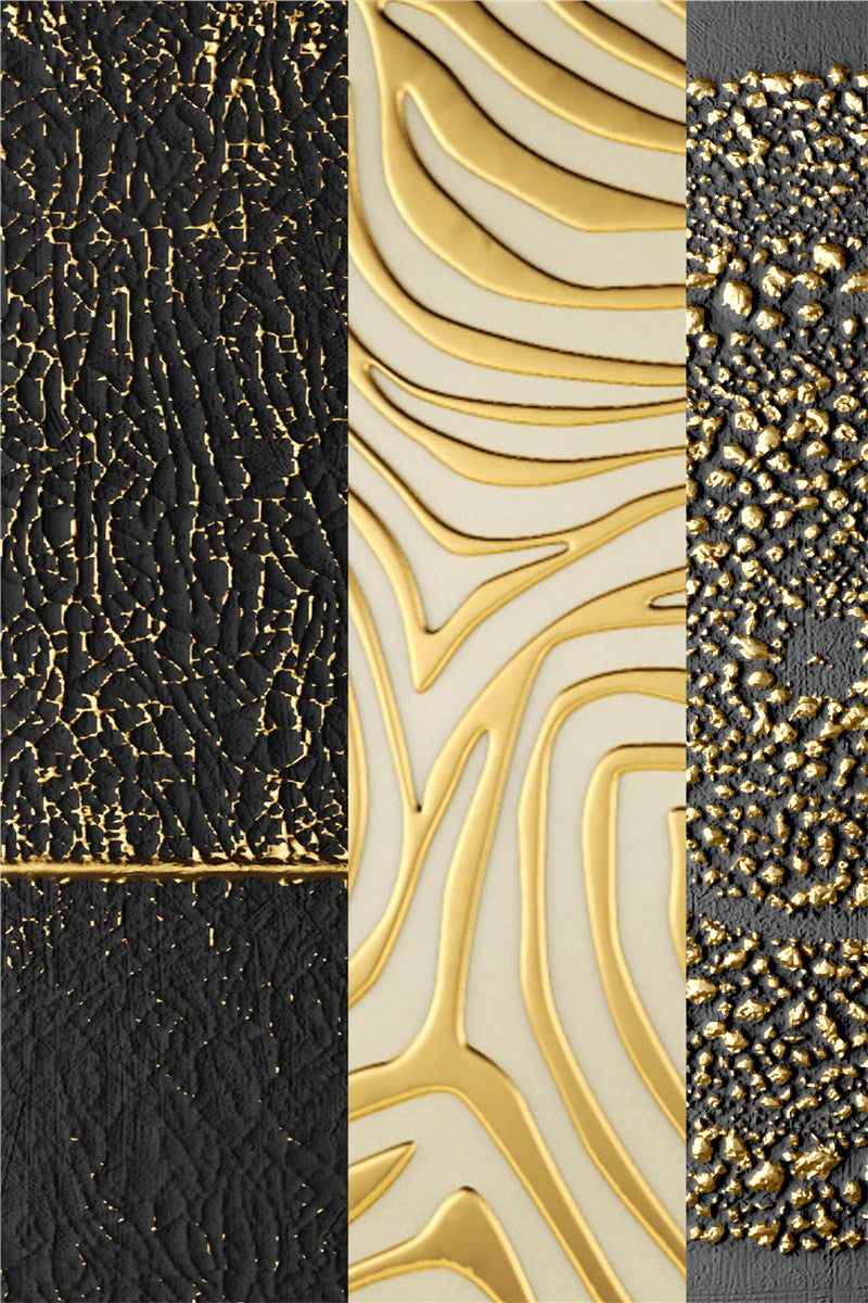 Abstract Golden Paper Poster Luxury Golden Canvas Painting
