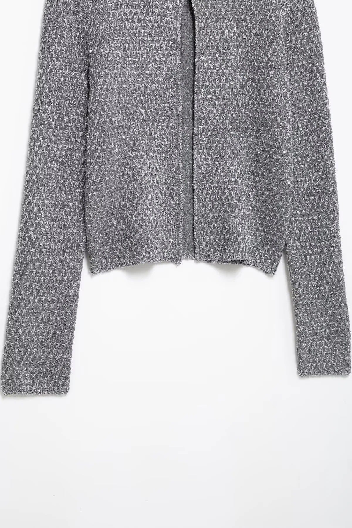 Women's Fashionable Beads Decoration Knitted Coat