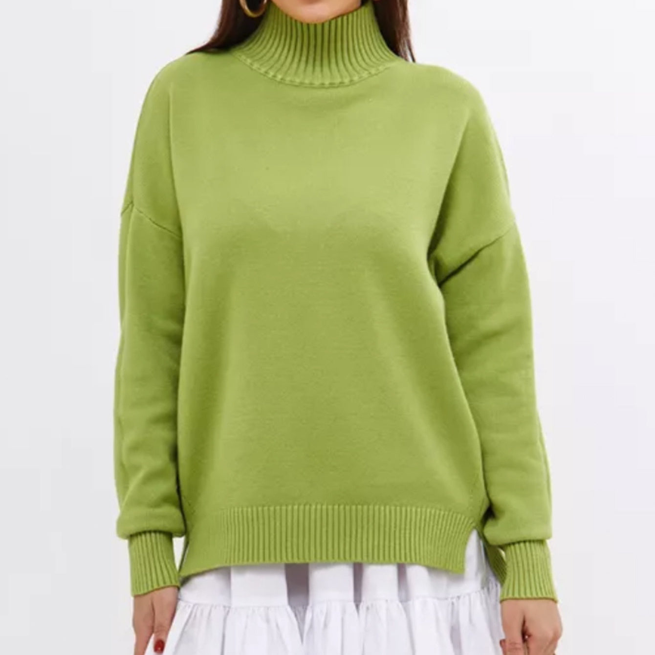 Half Turtleneck Thread Sweater Sub-loose Casual Sweater