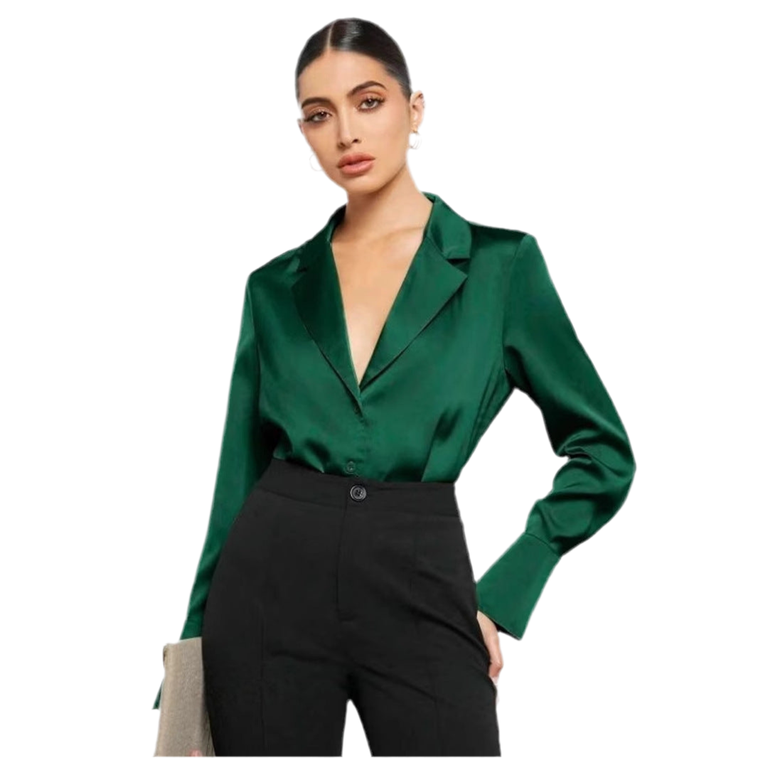 European And American Women's Clothing Minimalist Long Sleeve Shirt