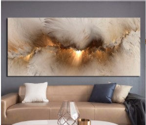 Abstract Cloudy Unrealistic Orange Landscape Oil Painting Decorative Painting HD Canvas Painting