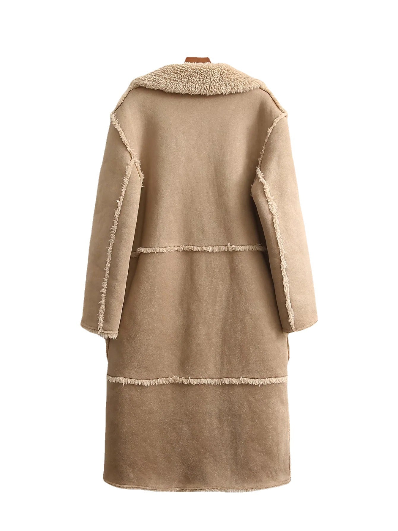 Personality Stitching Fleece Coat Coat Autumn And Winter Women's