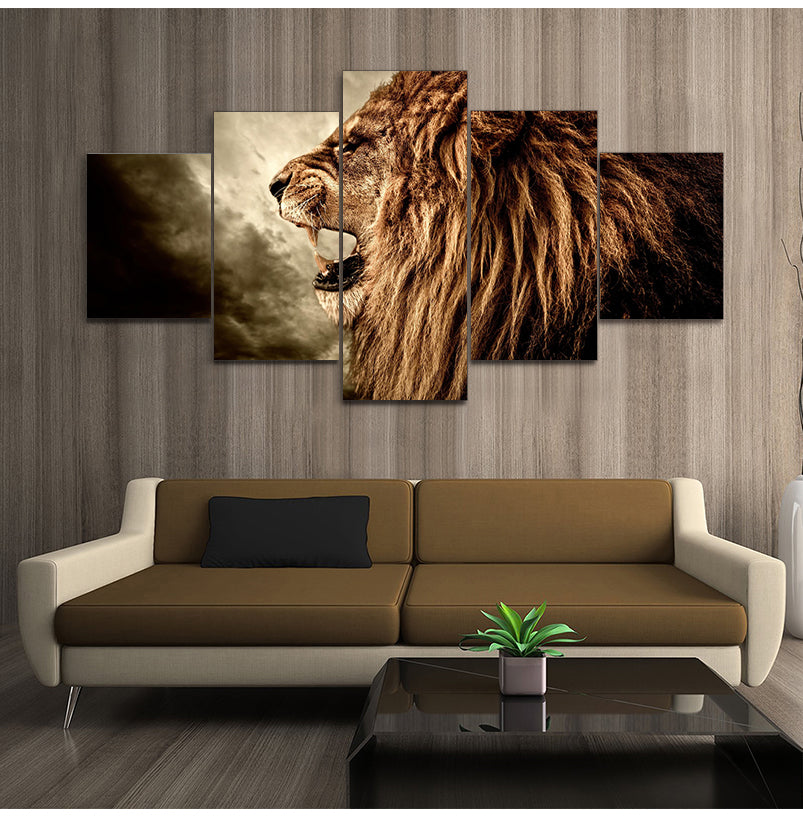 Living Room Hanging Painting Five-joint Stitching Bedroom Decorative Painting