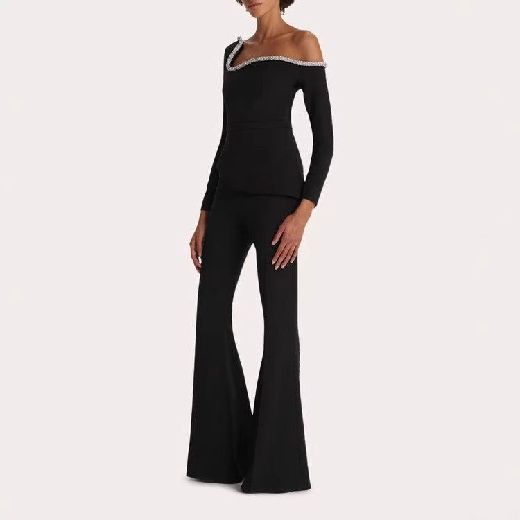 Women's Long-sleeved Belly And Waist Shaping Jumpsuit
