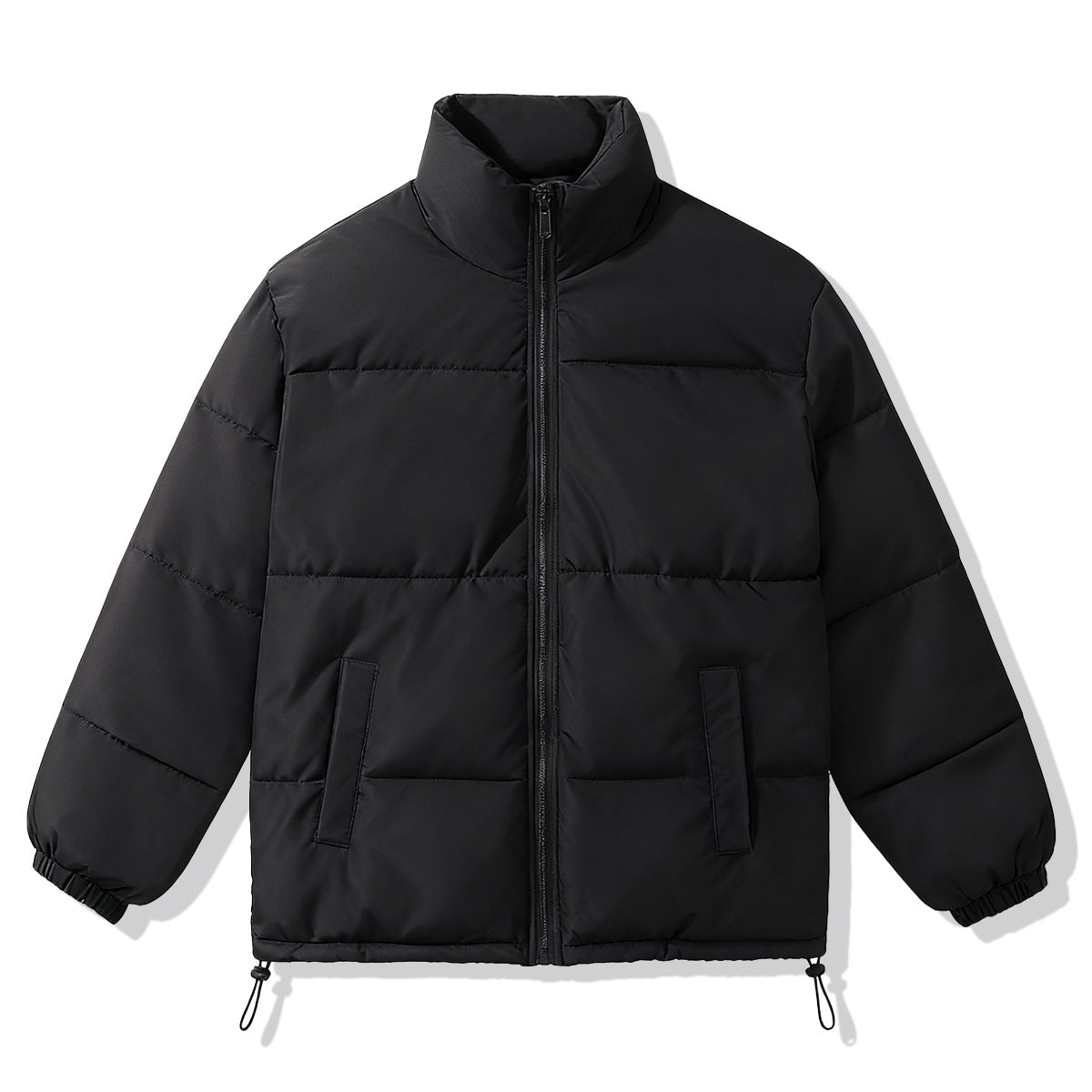 Women's Simple Casual Solid Color Versatile Hooded Stand Collar Warm Cotton Coat