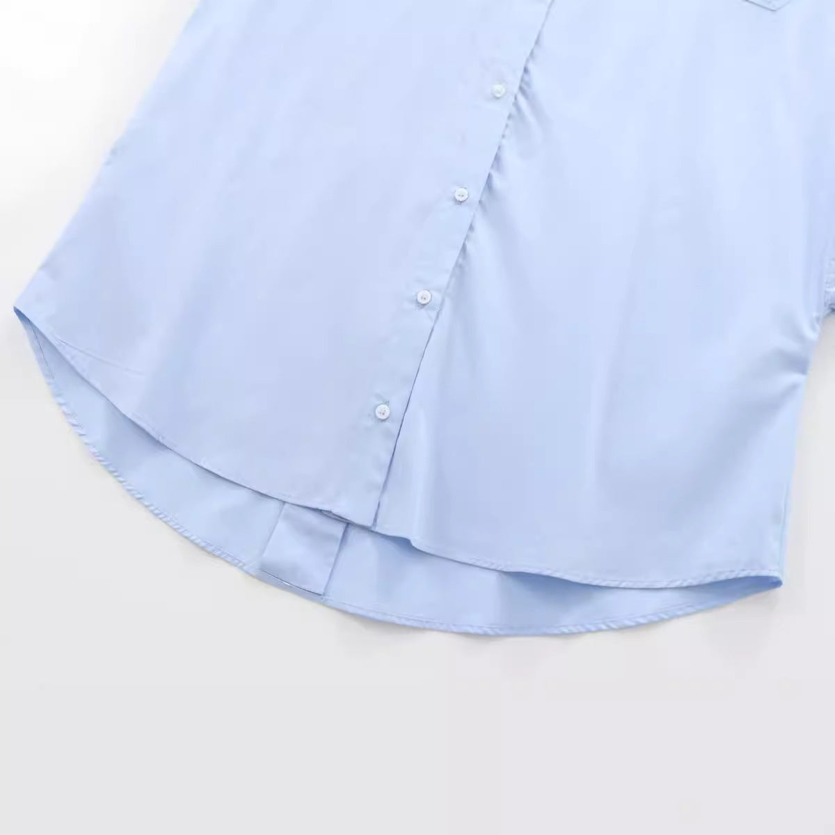 Women's Loose Solid Color Casual Poplin Shirt