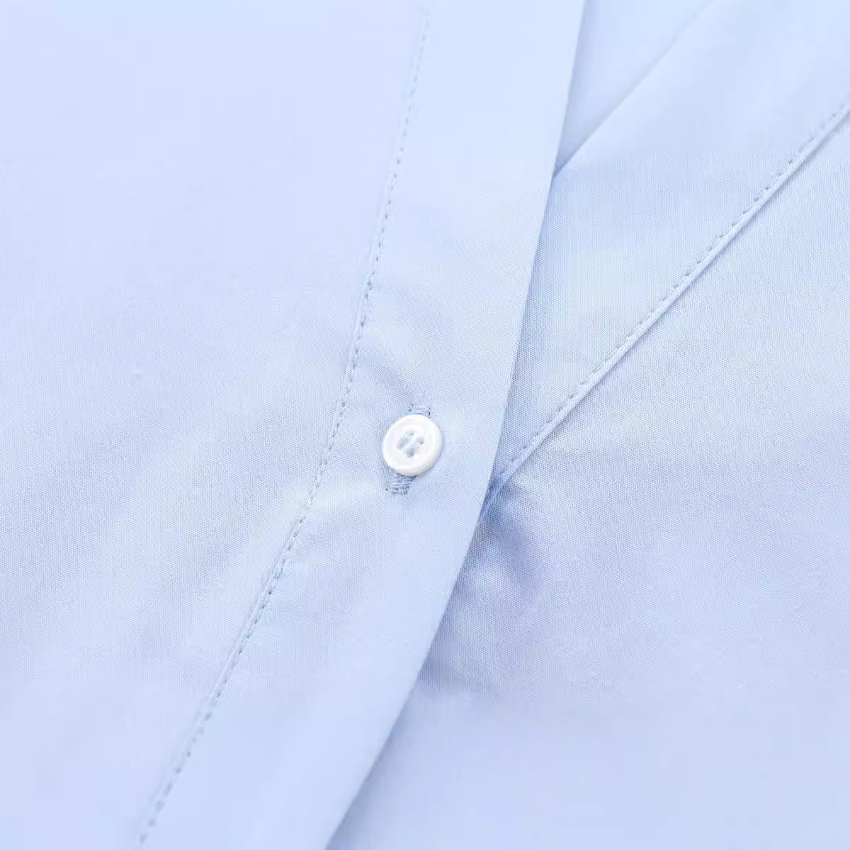 Women's Loose Solid Color Casual Poplin Shirt