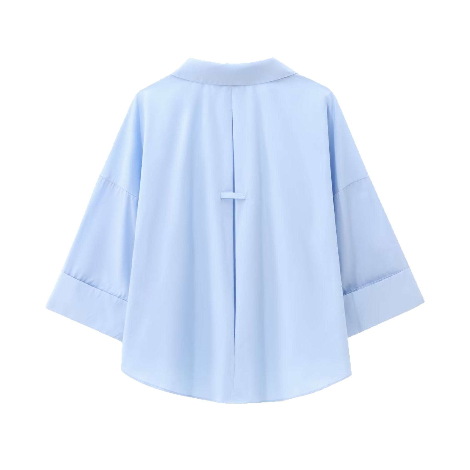 Women's Loose Solid Color Casual Poplin Shirt