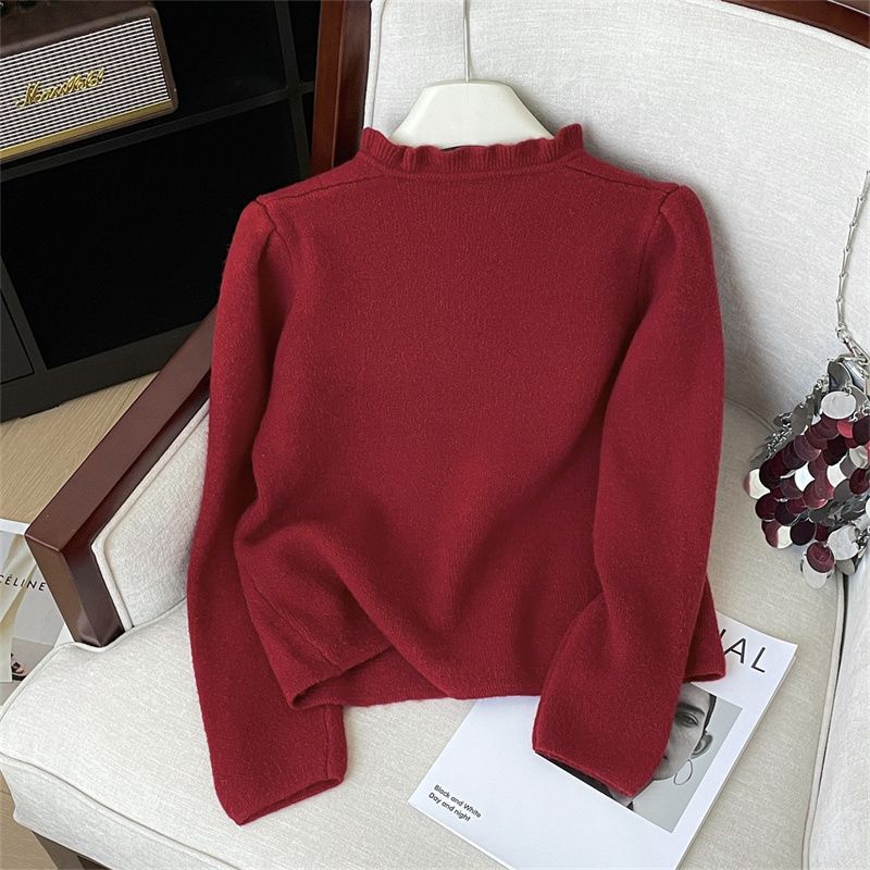 Advanced Top-feel Little Fragrance Ear Sweater Coat