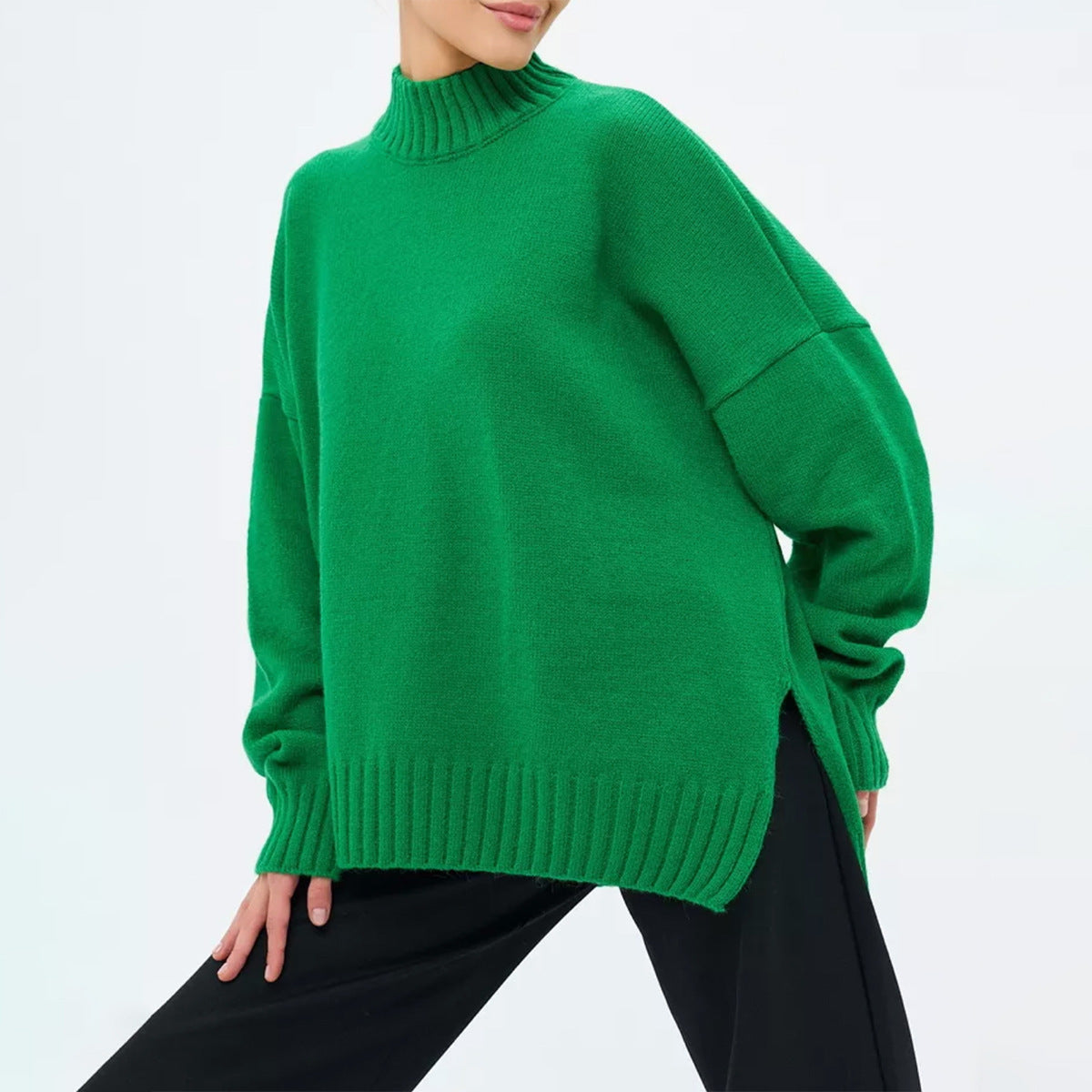 Half Turtleneck Thread Sweater Sub-loose Casual Sweater