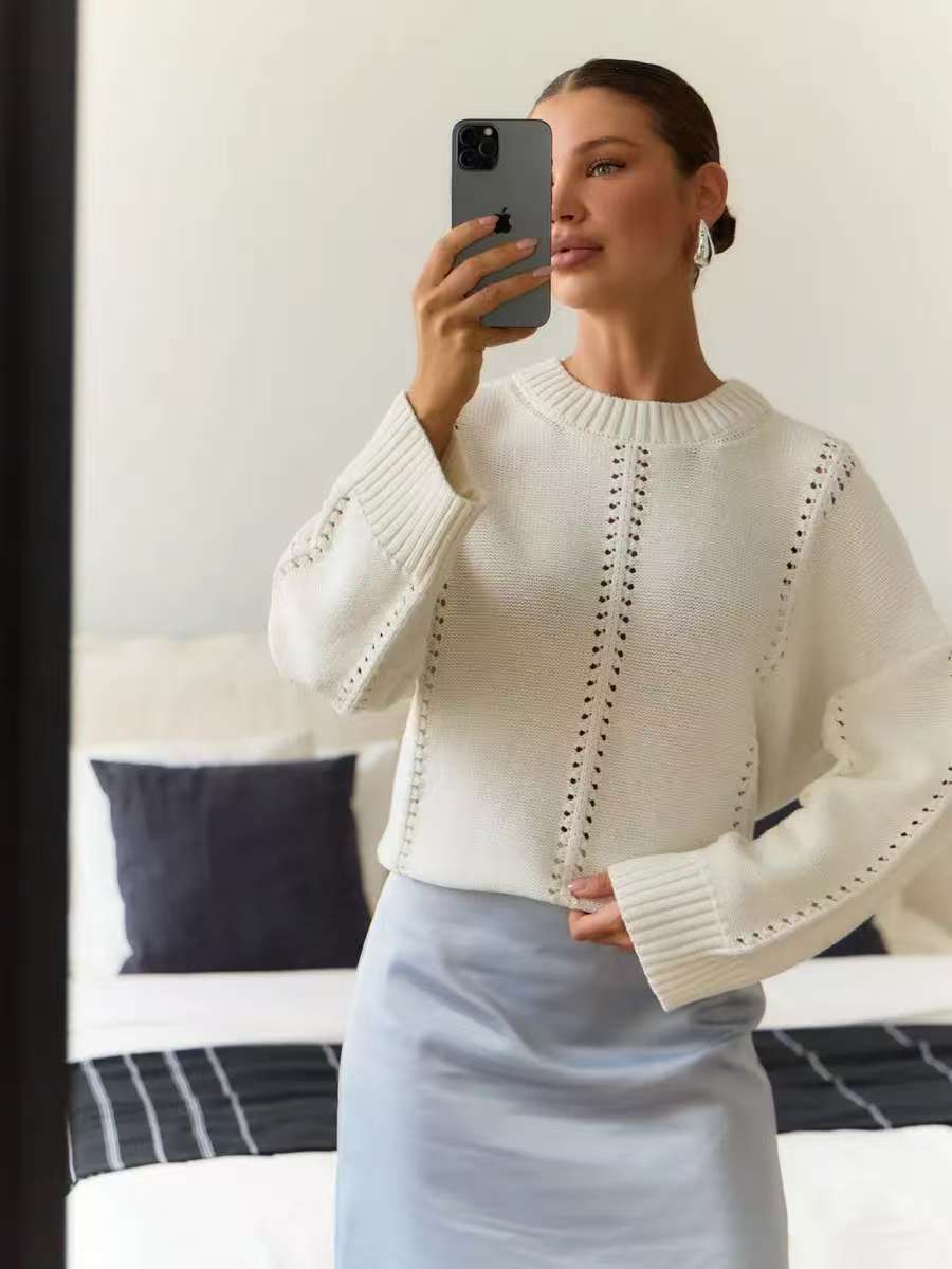 Loose Round Neck Idle Style Sweater