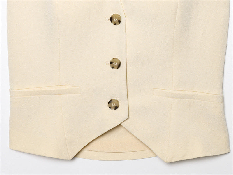 Summer Slim-fit Elegant Hanging Collar Vest Sleeveless Sling