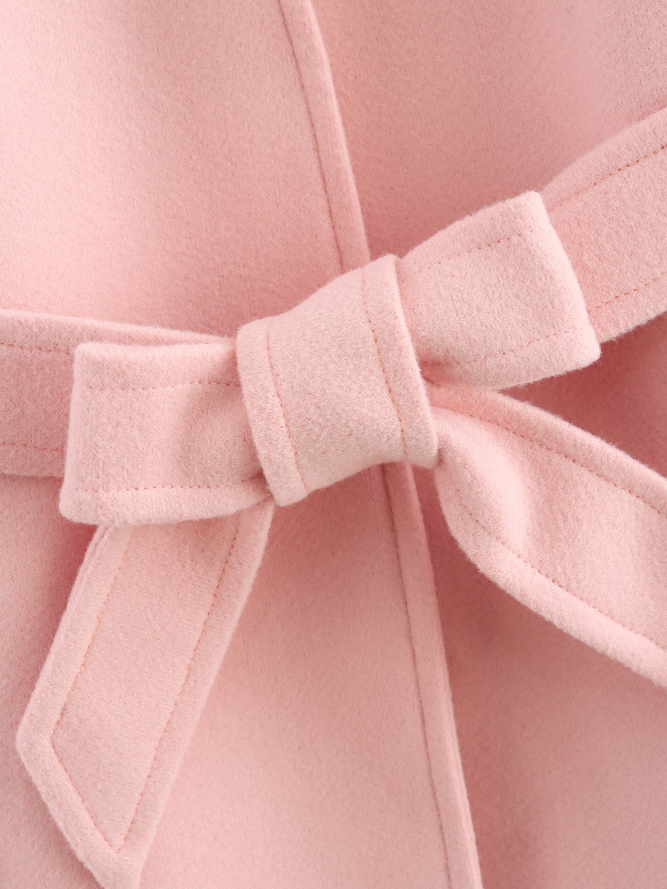 Women's Belted Long-sleeve Wool Coat