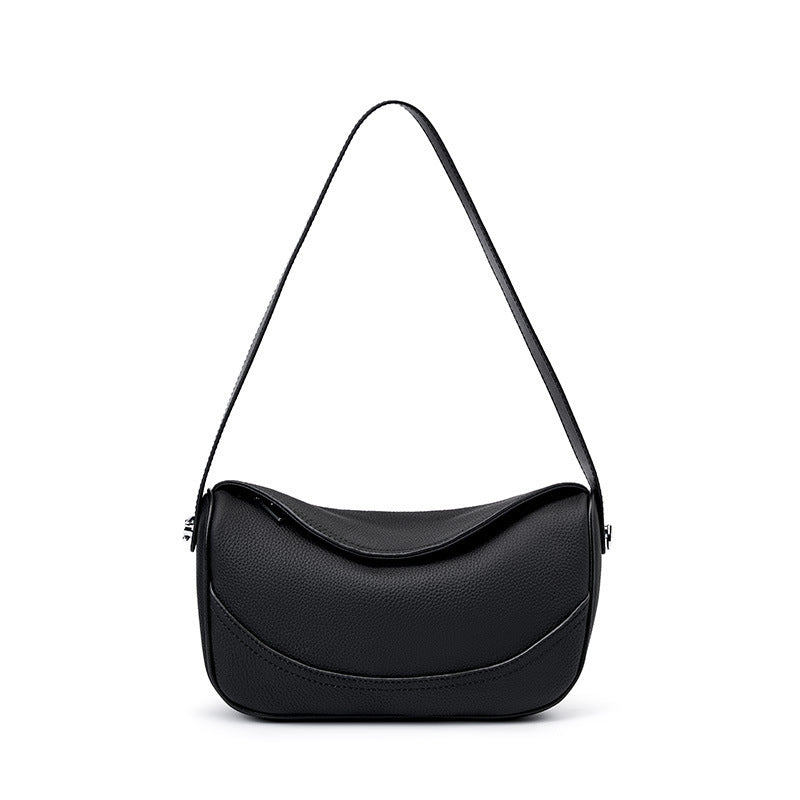 Women's Leather Wide Shoulder Strap Shoulder Bag