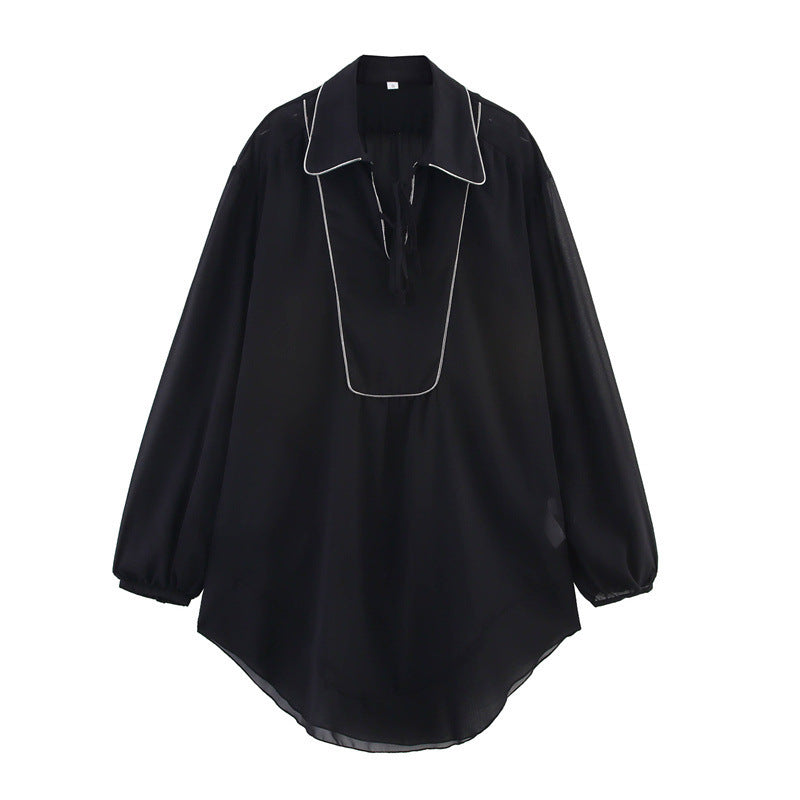 European And American Style Design Long Shirt