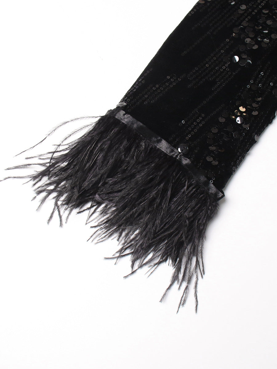 New Fashion Celebrity Light Luxury Style Sequins Suit Is Versatile And Slim