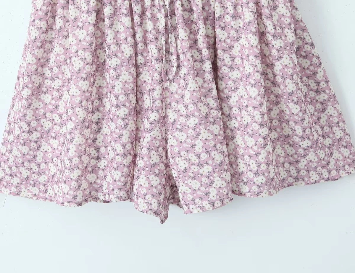 Summer New Pure Floral Strap Dress Women