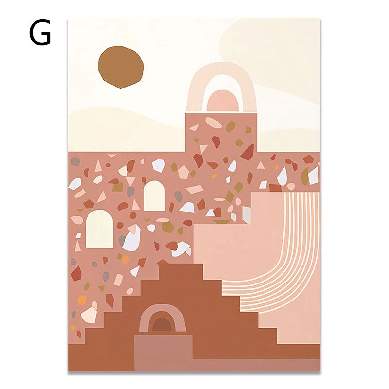 Abstract Girl Potted Plant Canvas Painting Decorative Painting Living Room Painting