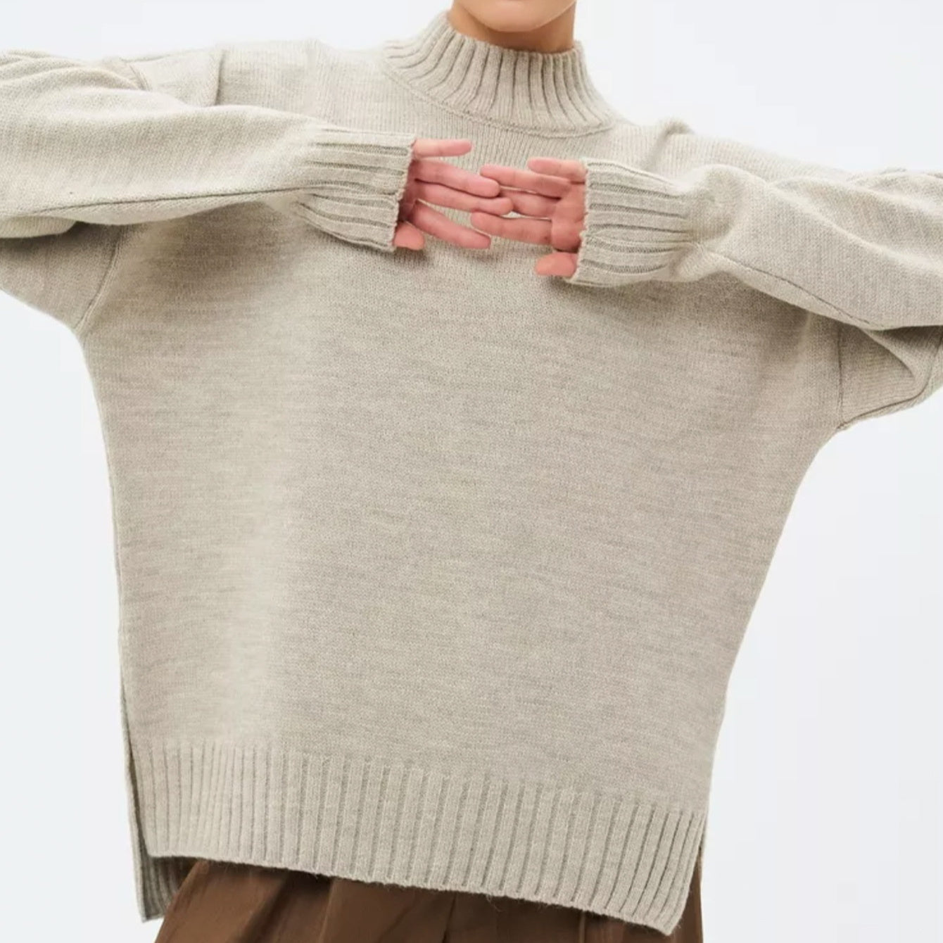 Half Turtleneck Thread Sweater Sub-loose Casual Sweater