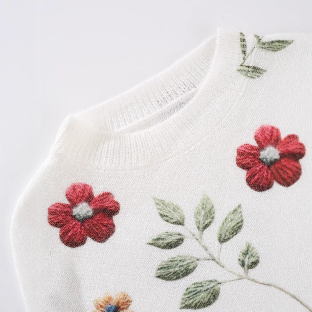 Women's Knitted Sweater Round Neck Sweater