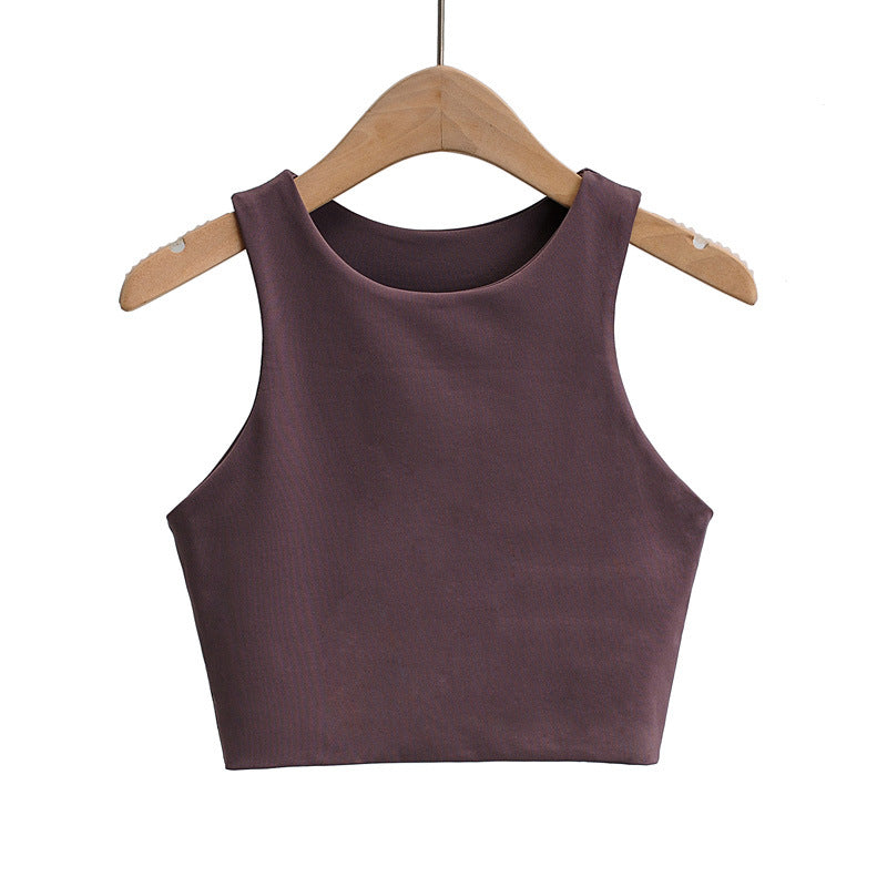 Women's Sleeveless Wide Shoulder Strap Vest