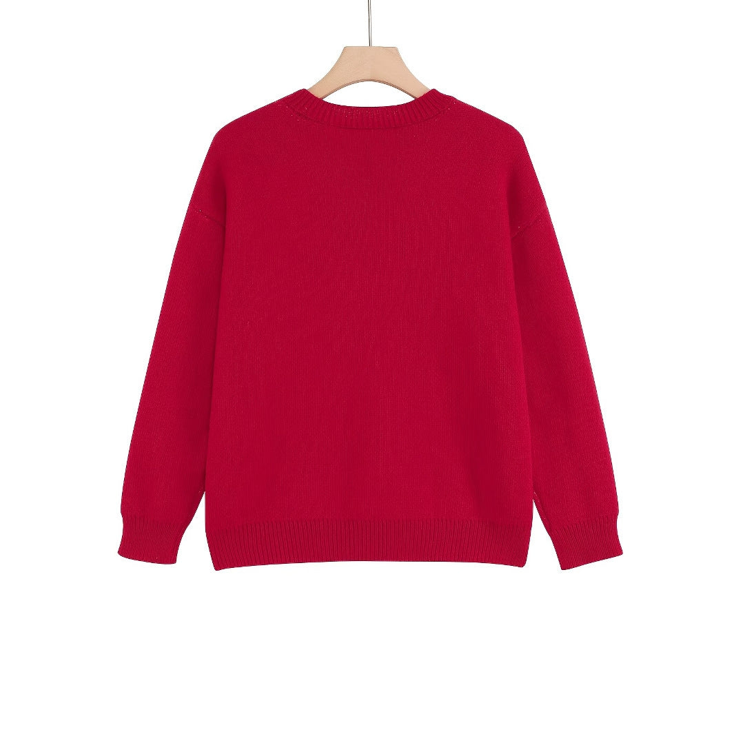 Women's Plus Size Love Sweater Pullover Sweater