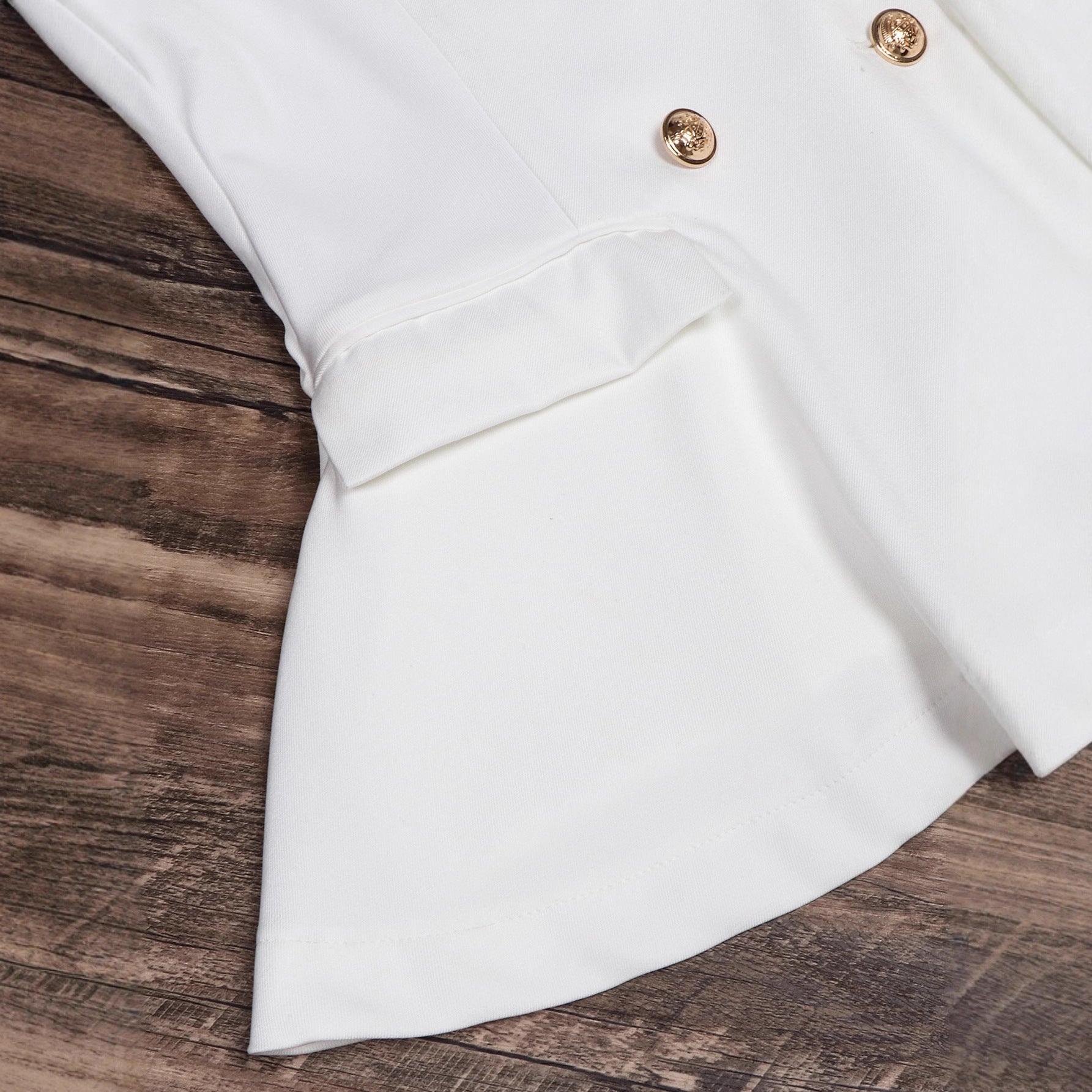 New Springautumn High-end Double-breasted Cropped Blazer