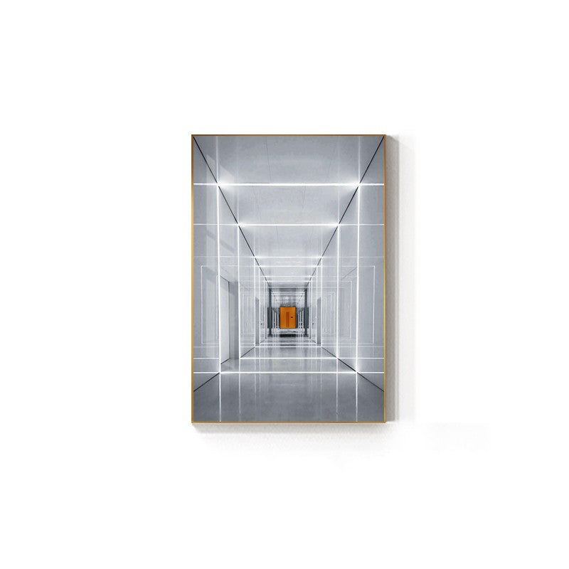 Modern Industrial Abstract Visual Canvas Painting