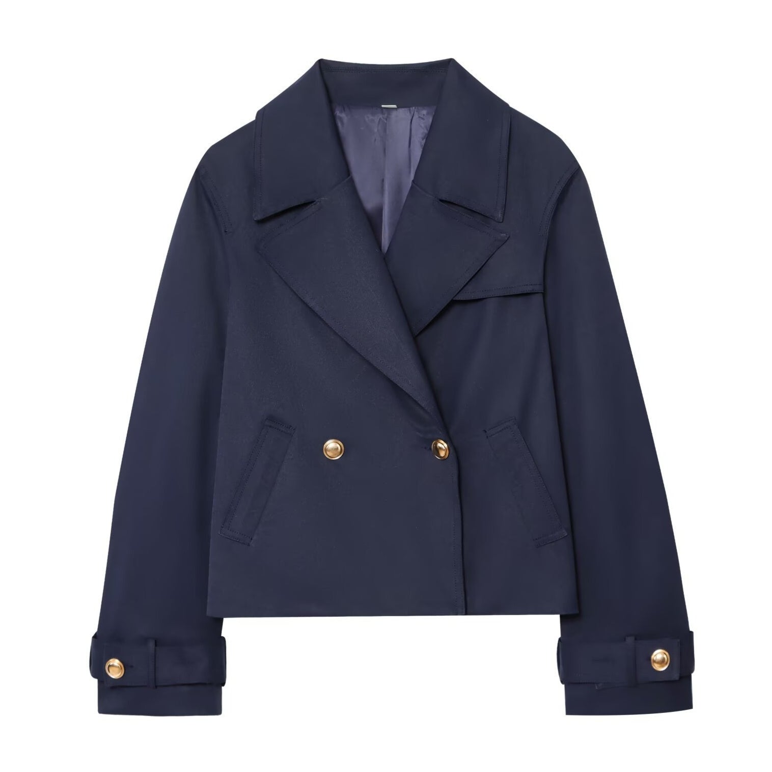 Women's Casual And Fashionable Double Breasted Short Jacket