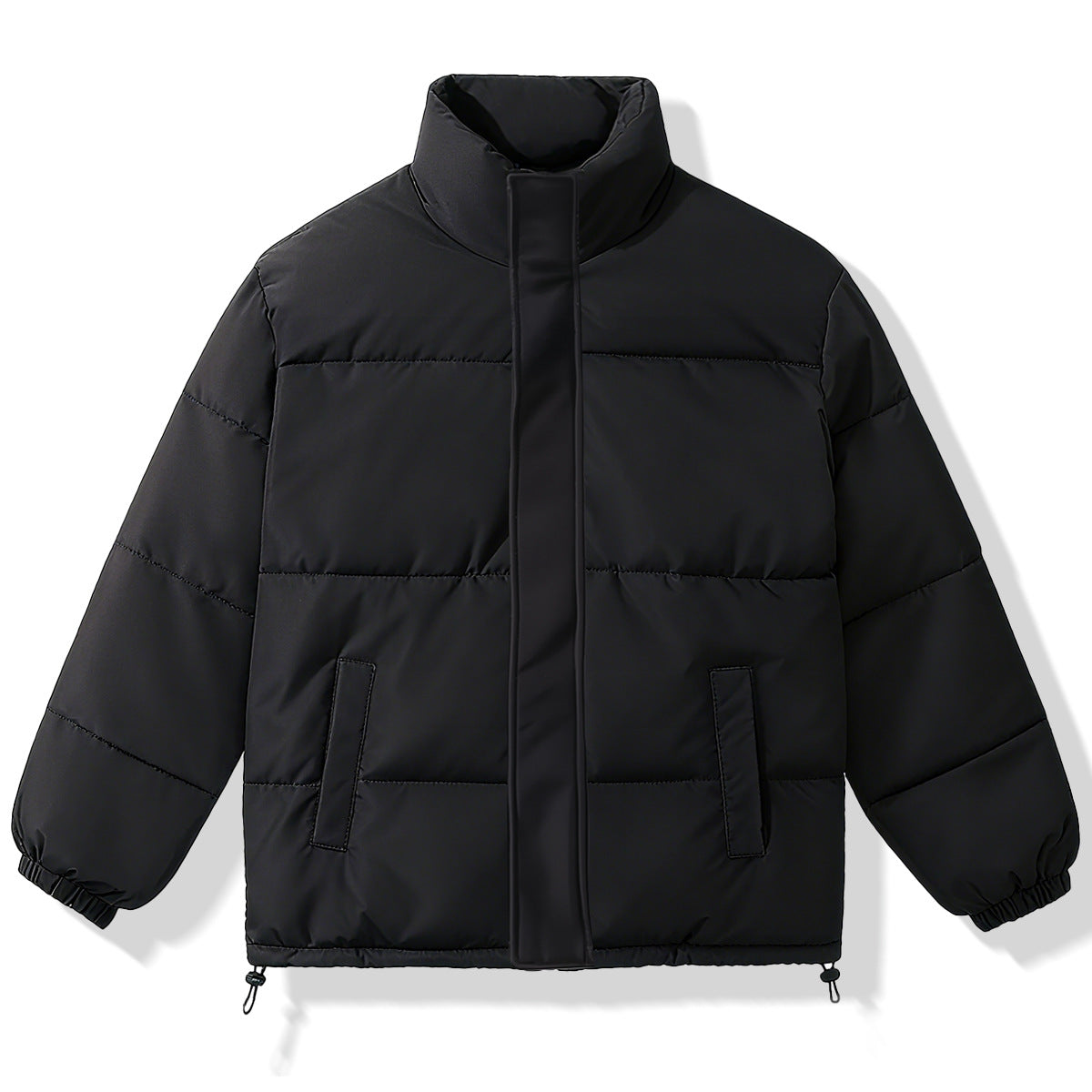 Women's Simple Casual Solid Color Versatile Hooded Stand Collar Warm Cotton Coat