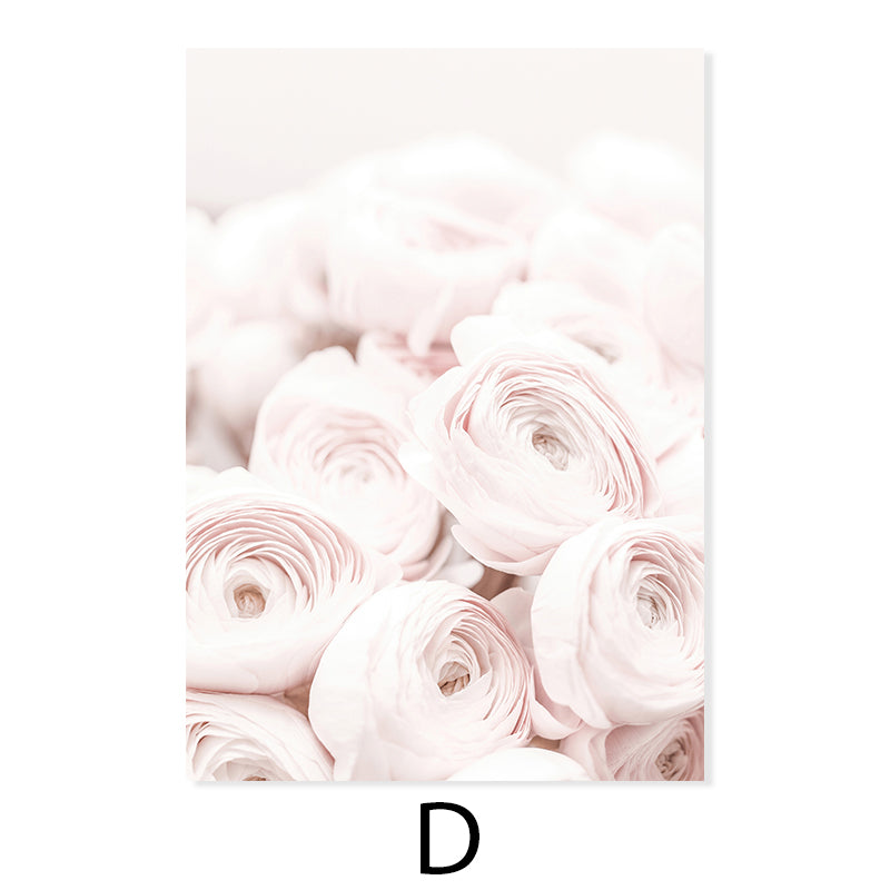 Elegant Peony Love Modern Oil Painting Poster