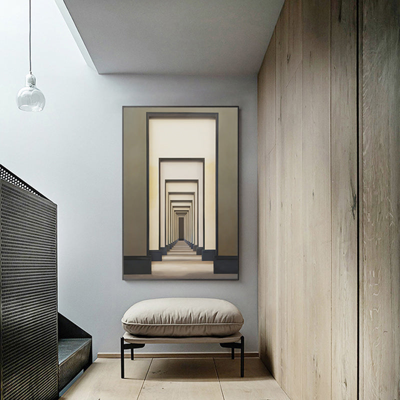 Modern Industrial Abstract Visual Canvas Painting