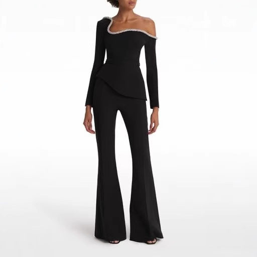 Women's Long-sleeved Belly And Waist Shaping Jumpsuit
