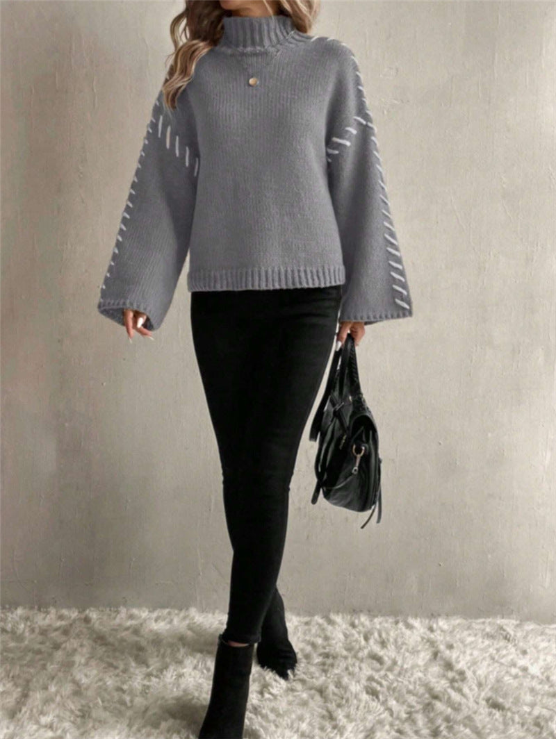Long Sleeve Casual Loose Knitted Sweater