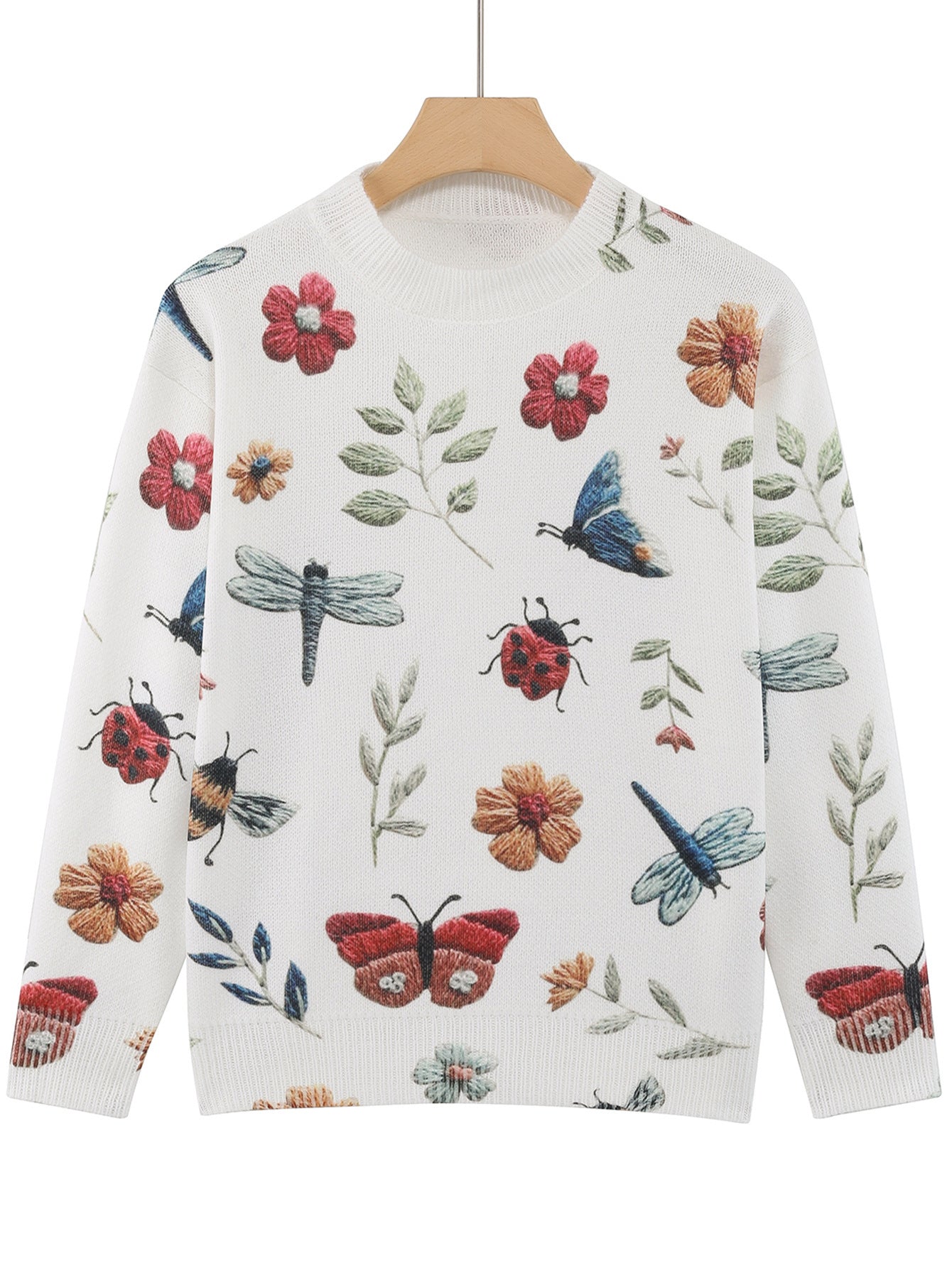 Women's Knitted Sweater Round Neck Sweater