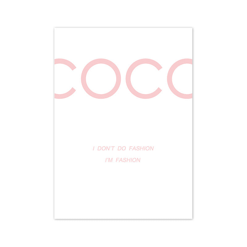 Simple Black And White Letter Decorative Painting