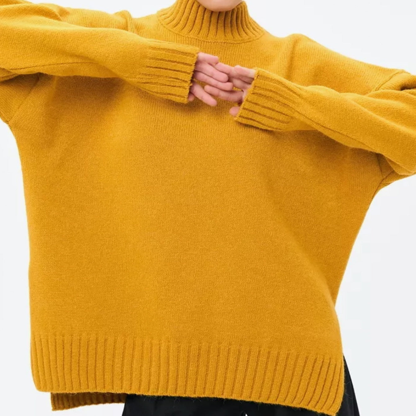 Half Turtleneck Thread Sweater Sub-loose Casual Sweater