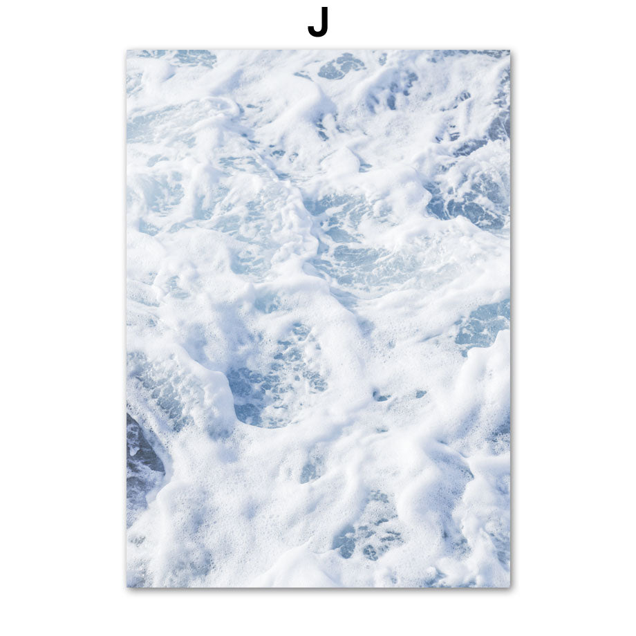 Ocean Beach Palm Tree Barca A Vela Tavola Da Surf Torre Paesaggio Wall Art Canvas Painting