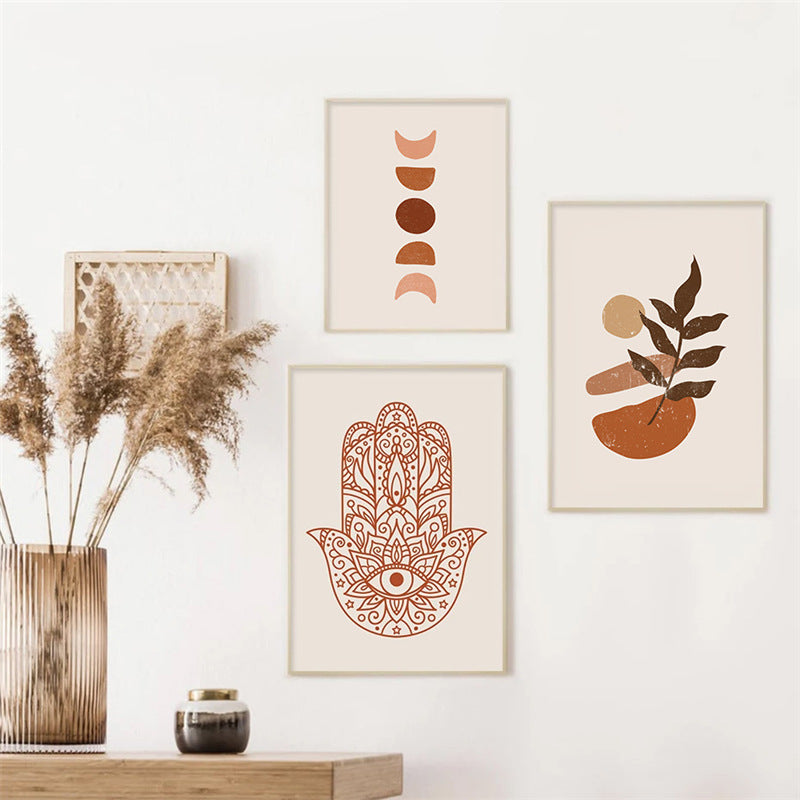 Simple Abstract Line Decorative Painting Living Room Bedroom Frameless