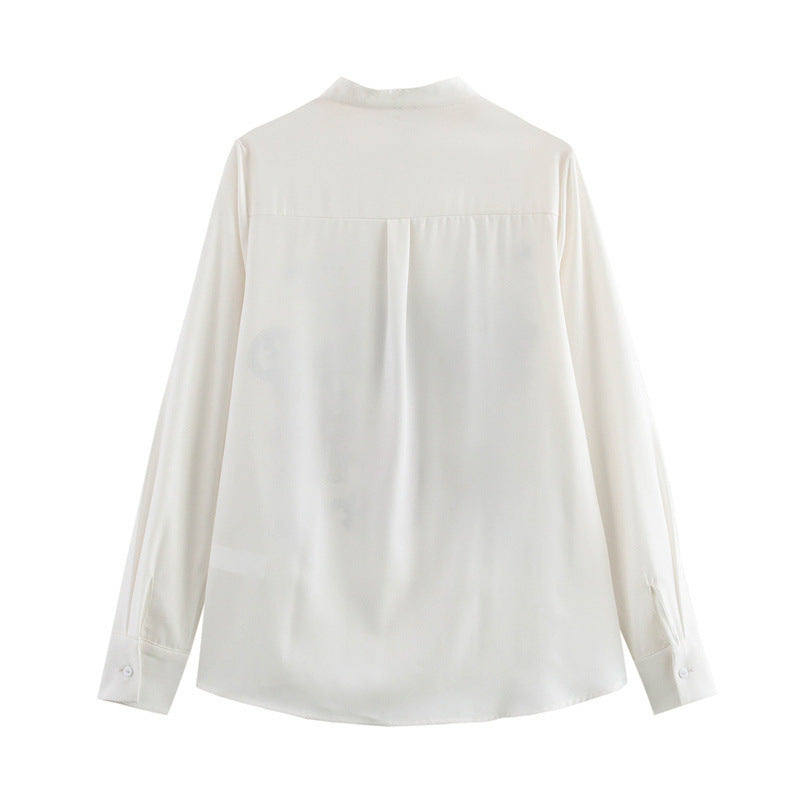 European And American Style Simple Retro Fireworks Long Sleeve Round Neck Shirt