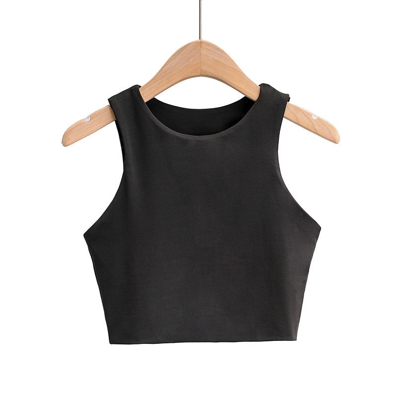 Women's Sleeveless Wide Shoulder Strap Vest