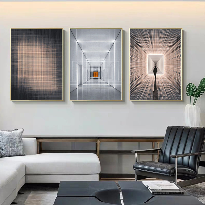 Modern Industrial Abstract Visual Canvas Painting